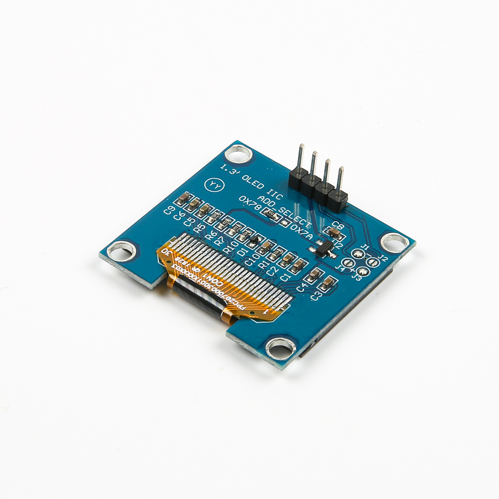 "Дисплей I2C OLED LCD 1.3"", SH1106 синие символы на белом экране"